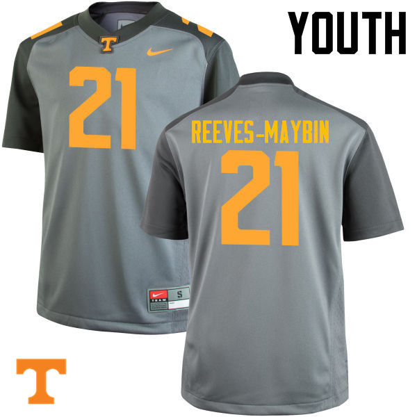 Youth #21 Jalen Reeves-Maybin Tennessee Volunteers College Football Jerseys-Gray